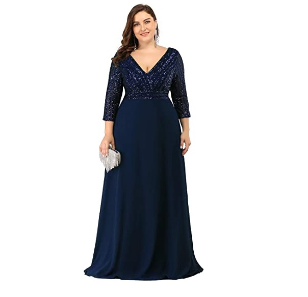 Lovely Exciting 2022 Navy Blue Plus size formal prom homecoming dress for special occasion 