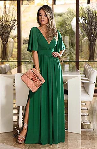 Green Stunning Cute long back size gown under 100 dollars of 2023