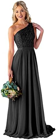 Curtest Black plus size one shoulder formal prom homecoming special occasion gown for curvy women