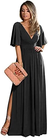 Flutter Sleeves 2023 stunning black plus size 22, 24, 26, 28 long maxi 3xl plus size gown for special occasion